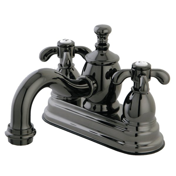 Kingston Brass NS7100TX 4" Centerset Bathroom Faucet, Black Stainless Steel NS7100TX
